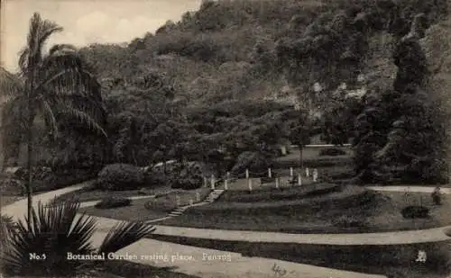 Ak Penang Malaysia, Ruhestätte des Botanischen Gartens