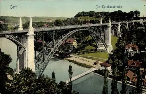 Ak Stadt Bern Schweiz, Kornhausbrücke