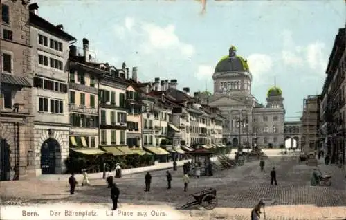 Ak Bern Stadt Schweiz, Bärenplatz