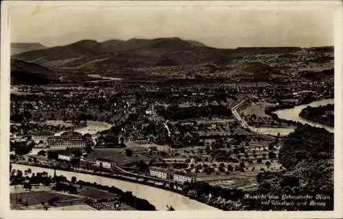 Ak Brugg Kt Aargau Schweiz, Gesamtansicht, Gebenstorfer Horn, Windisch