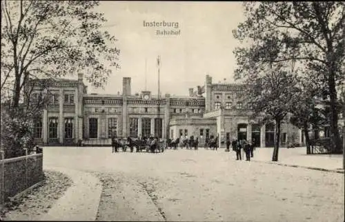 Ak Tschernjachowsk Insterburg Ostpreußen, Bahnhof