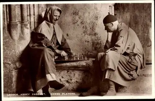 Ak Lacock Bath Somerset, Lacock Abbey Pageant, Chess Players