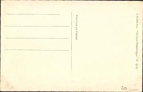 Künstler Ak La Partie Gagnee, Patriotik Frankreich, Schach