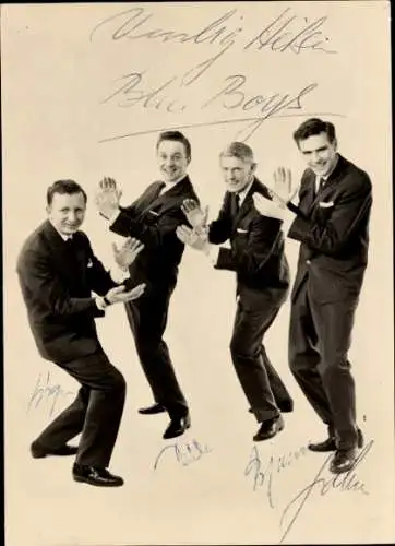 Ak Schauspieler Gruppe Blue Boys, Portrait, Autogramm