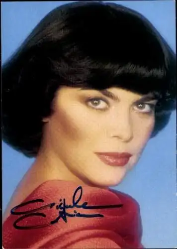 Ak Schauspielerin und Sängerin Mireille Mathieu, Portrait, Autogramm