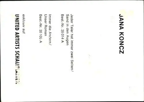 Ak Schauspielerin Jana Koncz, Portrait, Autogramm