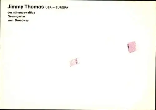 Ak Schauspieler Jimmy Thomas, Portrait, Autogramm