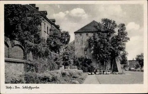 Ak Słupsk Stolp Pommern, Schlossgarten