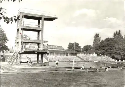 Ak Finsterwalde in der Niederlausitz, Freibad