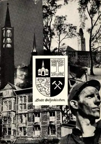 Wappen Ak Gelsenkirchen im Ruhrgebiet, Kirche, Alt-Gelsenkirchen