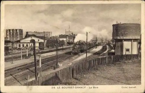 Ak Le Bourget Drancy Seine Saint Denis, Bahnhof