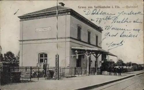 Ak Soufflenheim Sufflenheim Alsace Bas Rhin, Gare