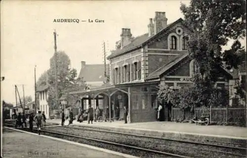 Ak Audruicq Pas de Calais, Gare