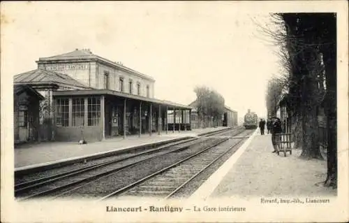 Ak Liancourt Rantigny Oise, Gare