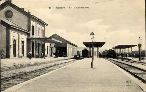 Ak Sézanne Marne, Gare