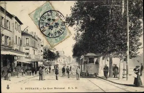 Ak Puteaux Hauts de Seine, Le Quai