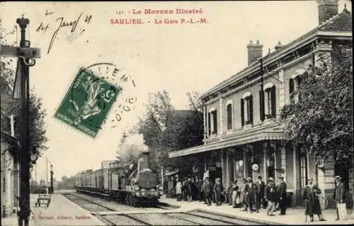 Ak Saulieu Côte-d’Or, Bahnhof