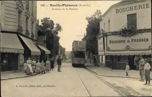 Ak Neuilly Plaisance Seine Saint Denis, Avenue de la Station