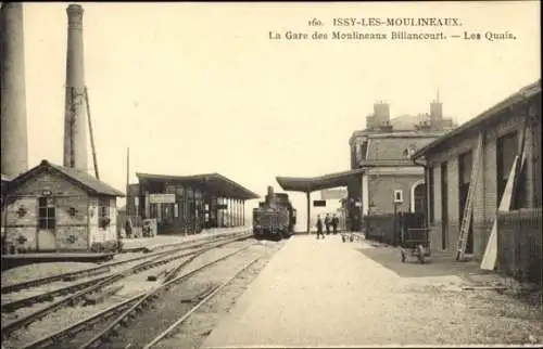 Ak Issy les Moulineaux Hauts de Seine, Bahnhof