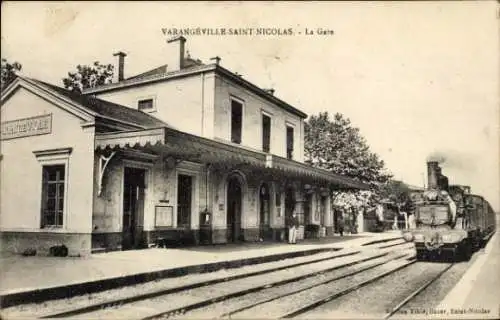 Ak Varangeville Saint Nicolas Meurthe et Moselle, Gare