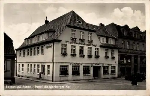 Ak Bergen auf der Insel Rügen, Hotel Mecklenburger Hof