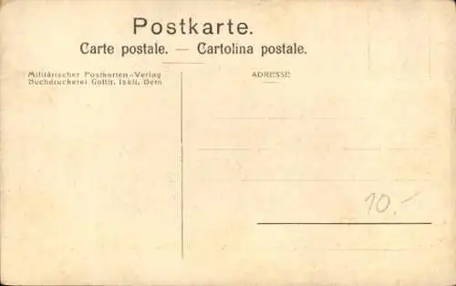 Ak Aarberg Kanton Bern, Truppenzusammenzug 1905, Offiziere des Bat. 35 in Seedorf