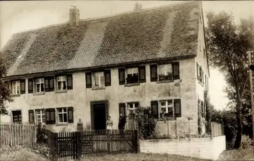 Foto Ak Unterasbach Oberasbach in Mittelfranken Bayern, Wohnhaus, Anwohner