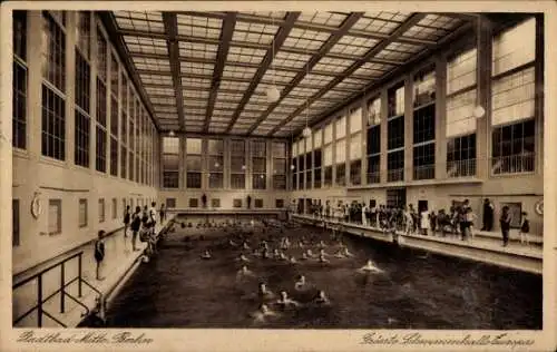 Ak Berlin, Stadtbad Mitte, Größte Schwimmhalle Europas, Gartenstraße 5