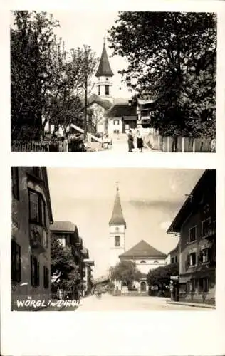 Ak Wörgl Tirol, Straßenpartie, Kirche