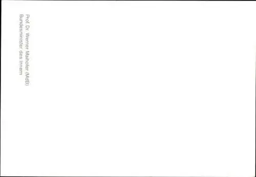 Ak Politiker Werner Maihofer, Bundesminister des Innern, Portrait, Autogramm