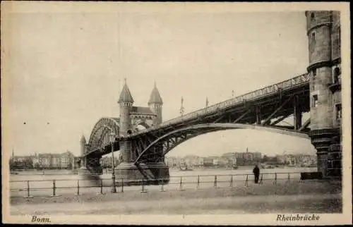 Ak Bonn am Rhein, Rheinbrücke