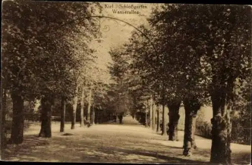 Ak Kiel, Schlossgarten, Wasserallee