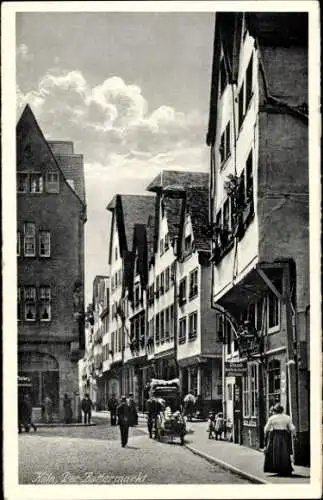 Ak Köln am Rhein, Buttermarkt, rechts Eingang in die Lintgasse