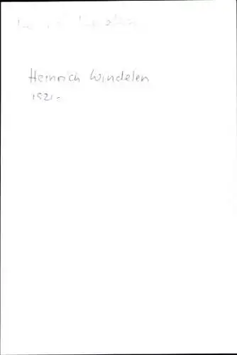Foto Portrait Heinrich Windelen, Autogramm