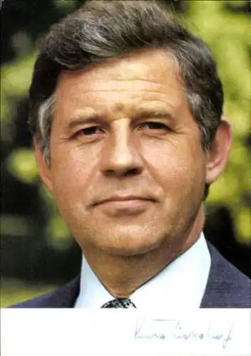 Foto Politiker Kurt Biedenkopf, Ministerpräsident Sachsen, Portrait, Autogramm