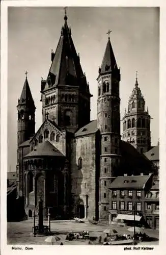 Ak Mainz am Rhein, Dom, Blick vom Liebfrauenplatz