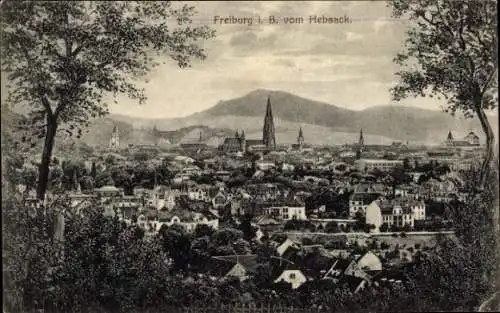 Ak Freiburg im Breisgau, Gesamtansicht, Blick vom Hebsack