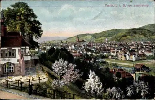 Ak Freiburg im Breisgau, Blick vom Lorettoberg, Panorama