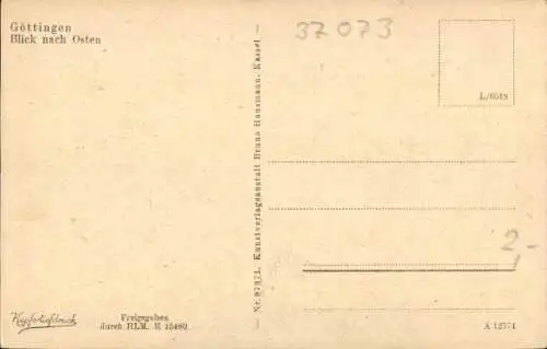 Ak Göttingen in Niedersachsen, Osten, Gesamtansicht