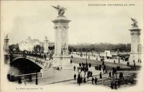 Ak Paris, Weltausstellung 1900, Pont Alexandre III