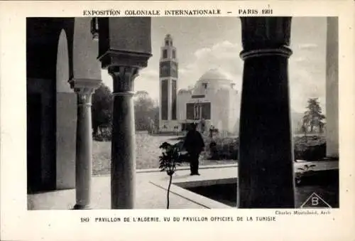 Ak Paris, Expo Coloniale 1931, Algerien-Pavillon, Tunesien-Pavillon