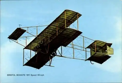 Ak Britisches Militärflugzeug, Bristol Boxkite 1911