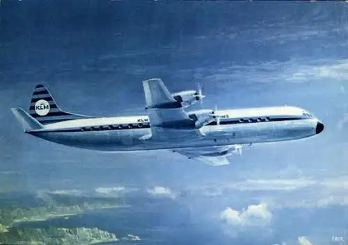 Ak Niederländisches Passagierflugzeug, KLM, Lockheed Prop Jet Electra II