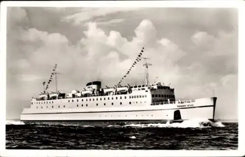 Ak Hochseefährschiff Theodor Heuss, Deutsche Bundesbahn, Ansicht Steuerbord