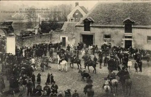 Ak La Celle les Bordes Yvelines, Bonnelles-Besatzung auf dem Weg zum Angriff