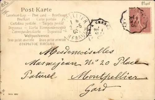 Präge Künstler Litho Narzissen, Blumen