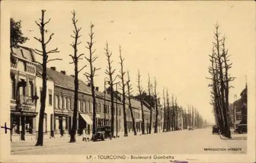 Ak Tourcoing Nord, Boulevard Gambetta