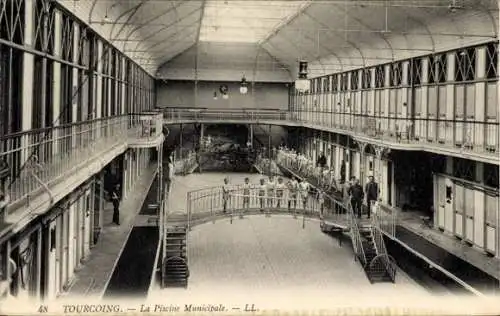 Ak Tourcoing Nord, La Piscine Municipale