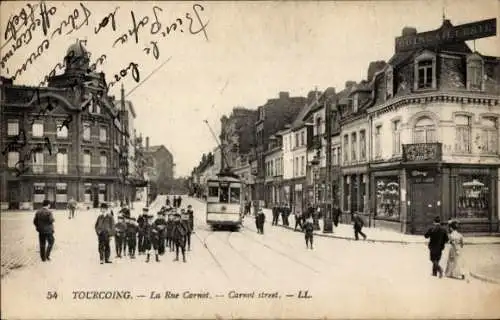 Ak Tourcoing Nord, Rue Carnot