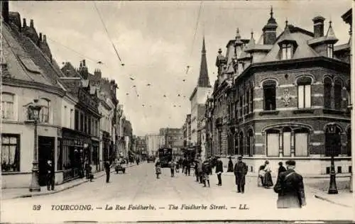 Ak Tourcoing Nord, Rue Faidherbe